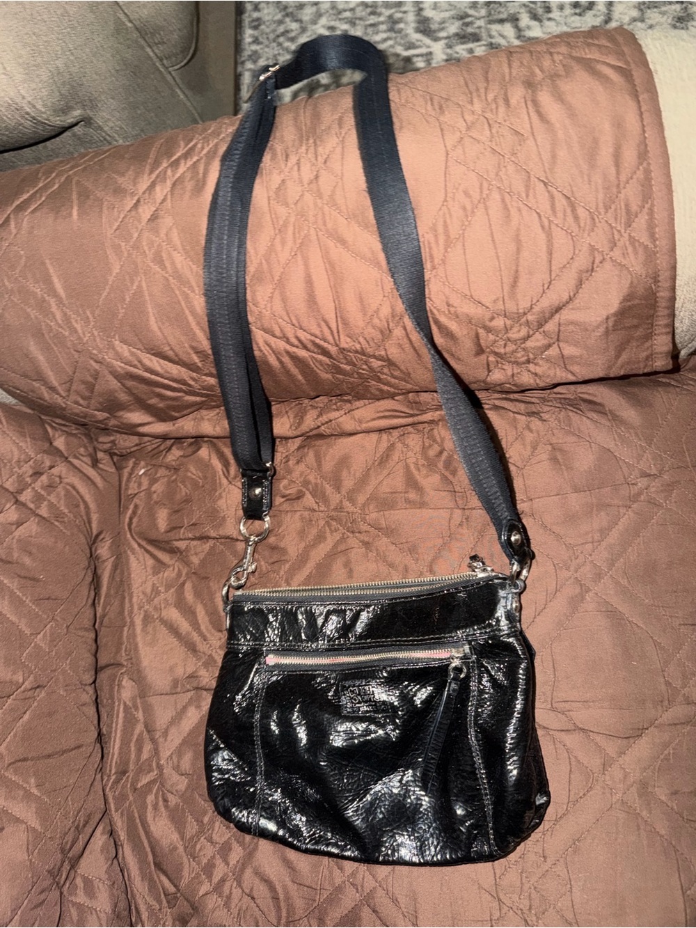 Coach Black Patent Leather Crossbody Bag